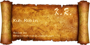 Kuh Robin névjegykártya